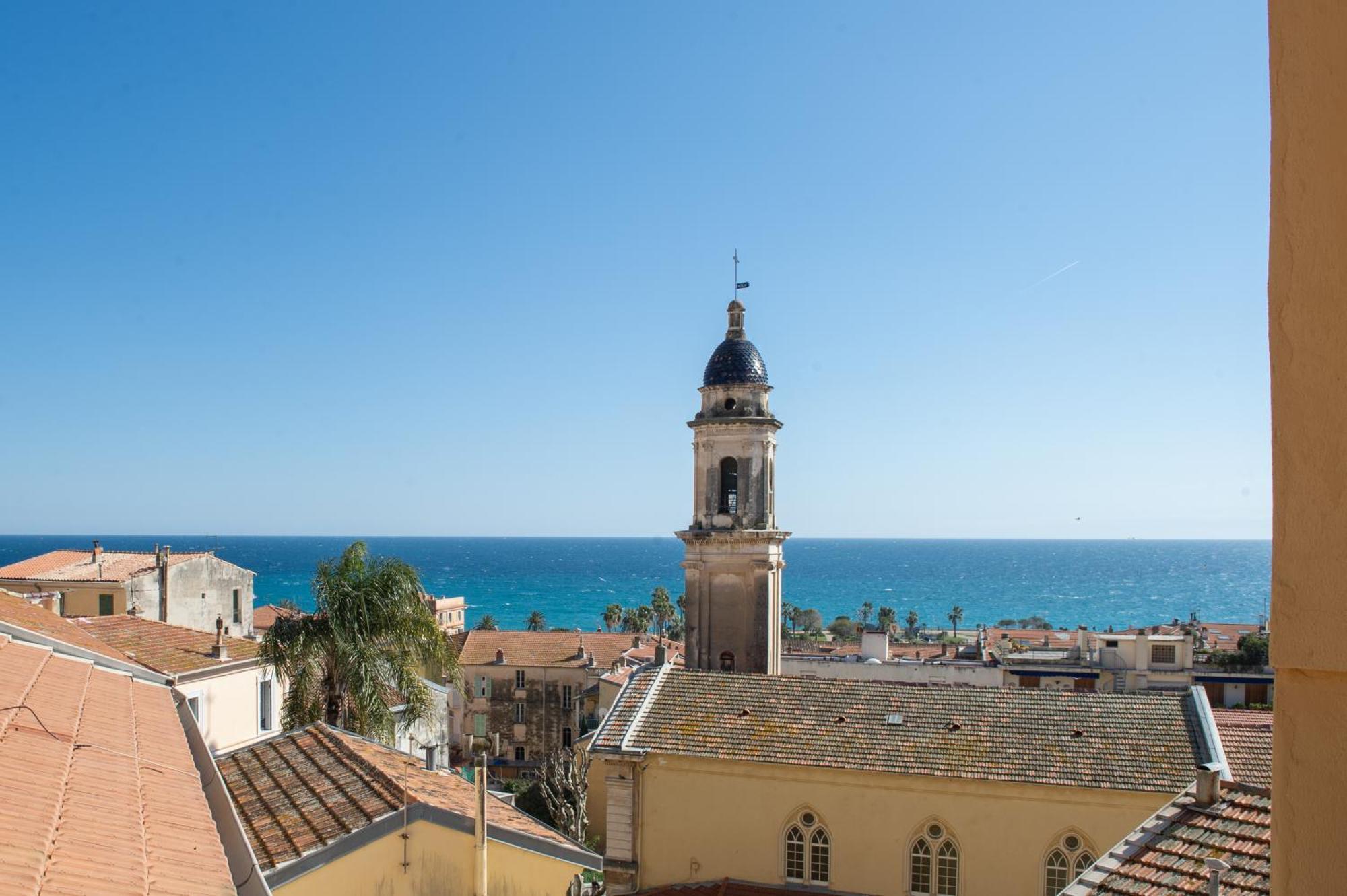 Palm Riviera - Vieille Ville De Menton - Vue Mer 外观 照片
