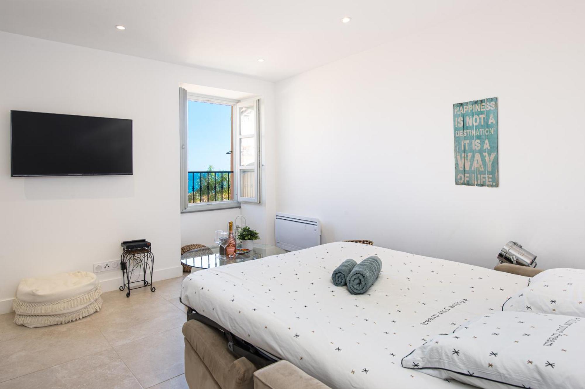 Palm Riviera - Vieille Ville De Menton - Vue Mer 外观 照片